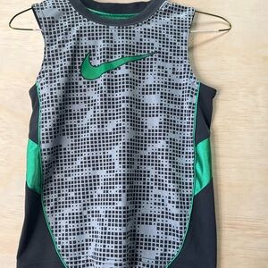 Nike Black and Green Patterned Top